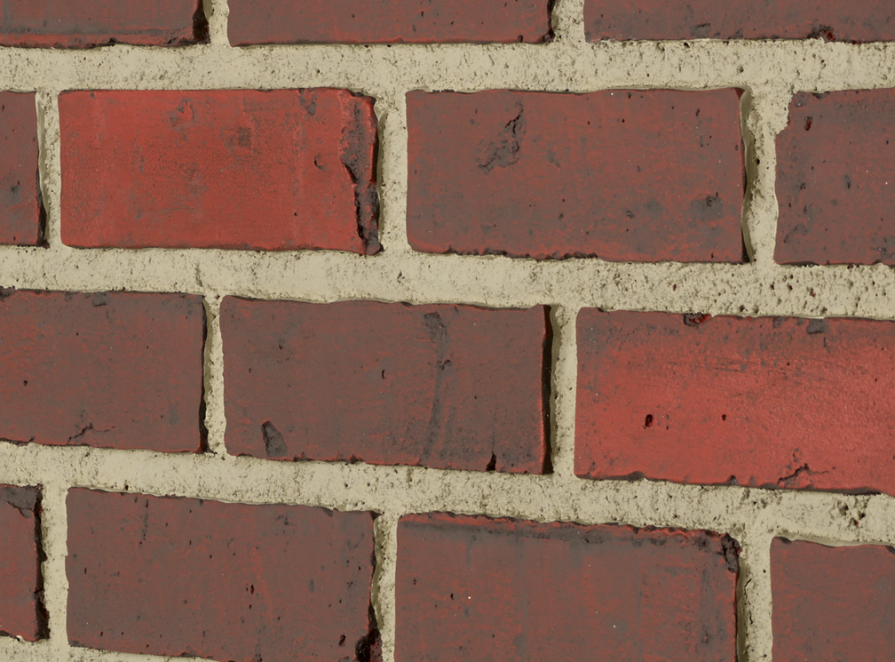 Historic Brick - Dark Red - Gray Grout